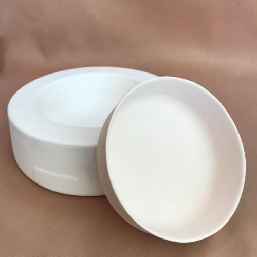 EK075 Alçı Kalıp - Seramik Döküm Kalıbı İnce Sır Ayaklı Alçak Kase 13,5x4cm - 2