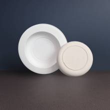 EK075 Alçı Kalıp - Seramik Döküm Kalıbı İnce Sır Ayaklı Alçak Kase 13,5x4cm