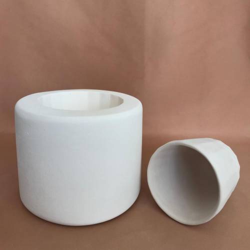 EK082 Alçı Kalıp - Seramik Döküm Kalıbı Dekorlu Bardak 8,5x8,5cm - 2