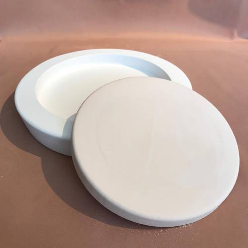 EK122 Alçı Kalıp - Seramik Döküm Kalıbı Yuvarlak Dik Kenarlı Tabak 22cm - 4