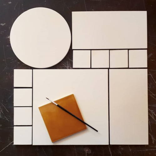 SERAMİK YUVARLAK KARO PLAKA 10 CM (4'lü Paket) - 1